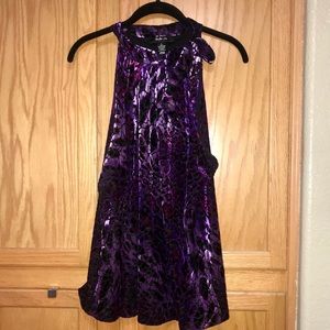 Style & Co purple multi colored tank top / blouse